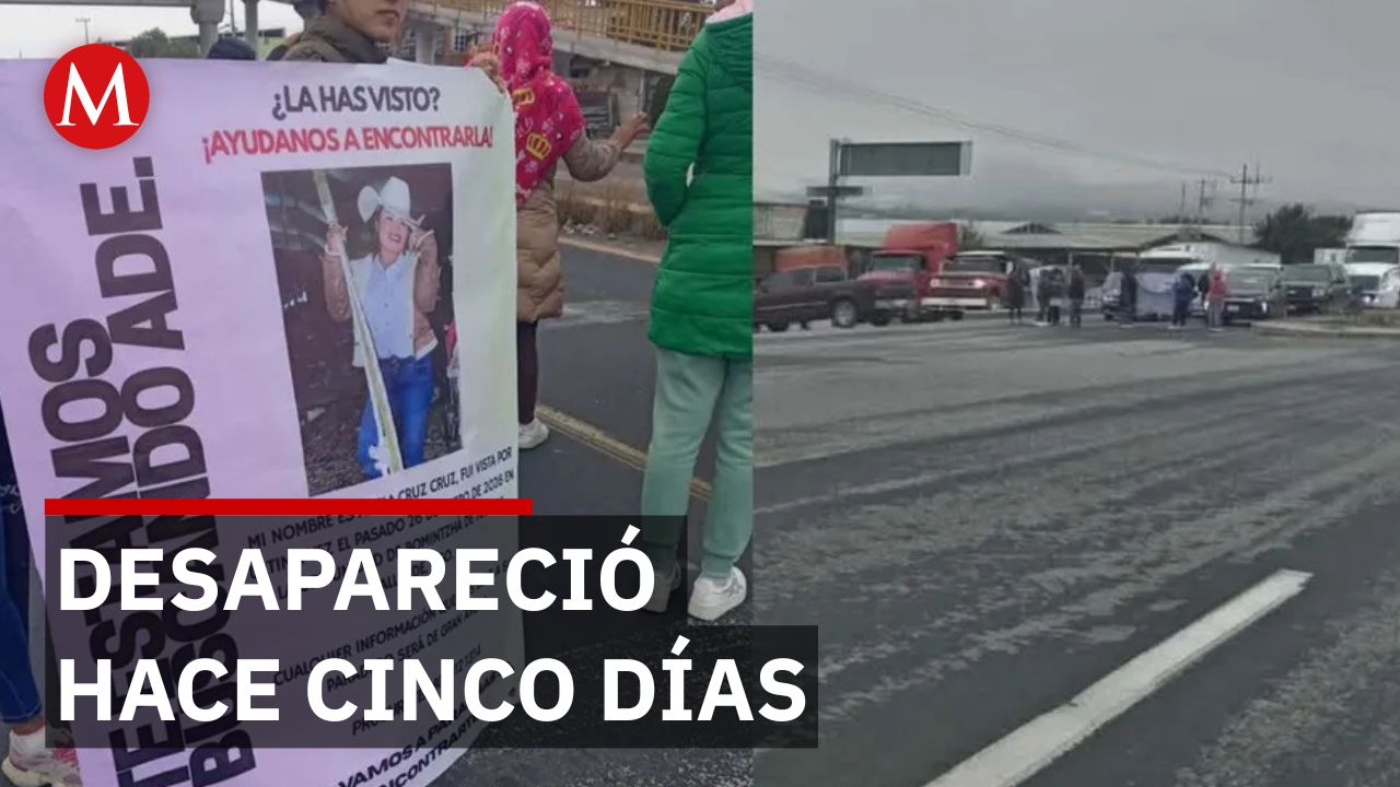 Familiares de Adela Cruz bloquean carretera en Hidalgo por su desaparición