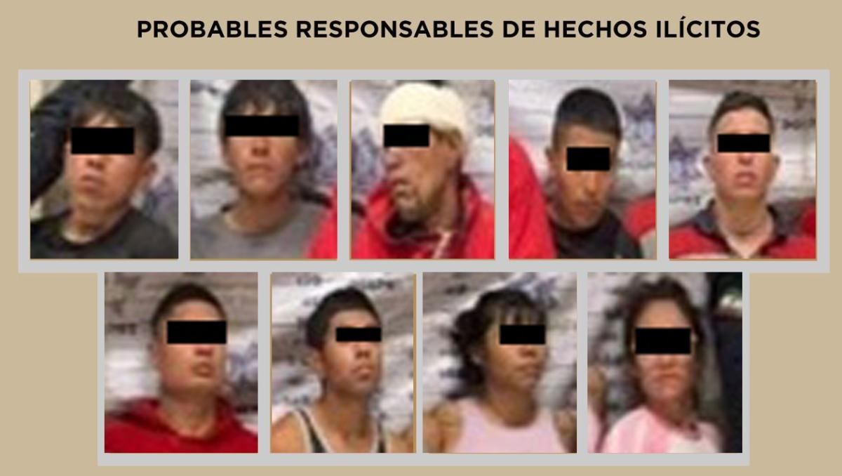 Nueve personas fueron detenidas en Tezoyuca por presunta extorsión, portación de arma de fuego y venta de droga. Especial