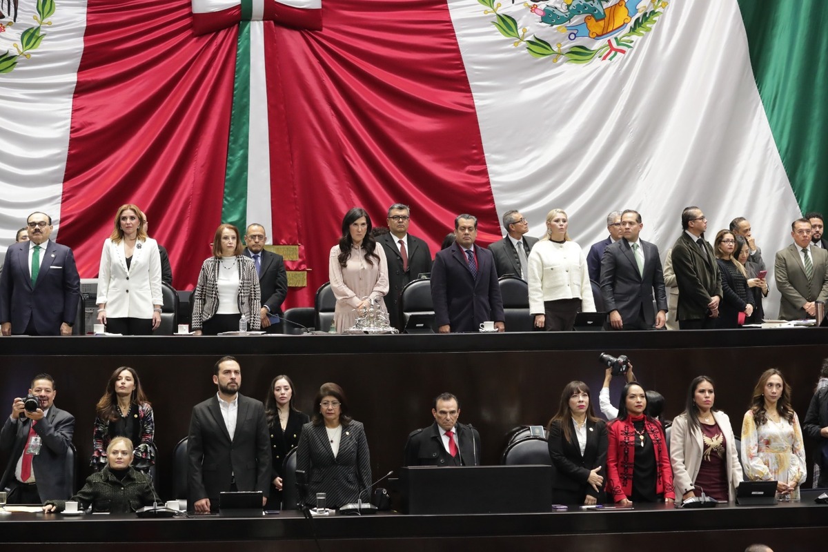 Diputados y senadores se ponen de pie en señal de respeto. | Especial