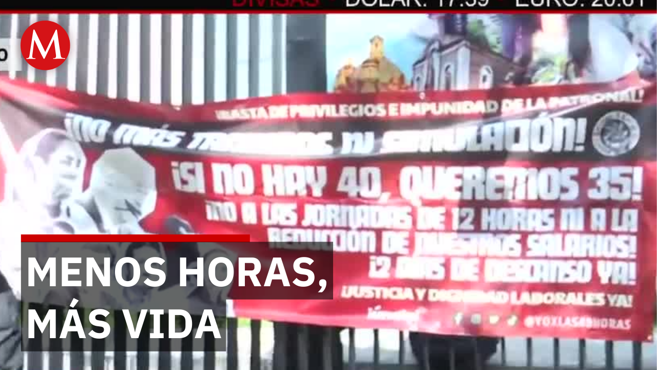 Manifestación en el Senado por reducción de jornada laboral, CdMx