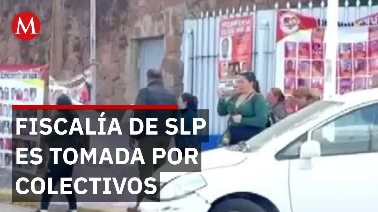 Colectivos mantienen bloqueo frente a la Fiscalía de San Luis Potosí