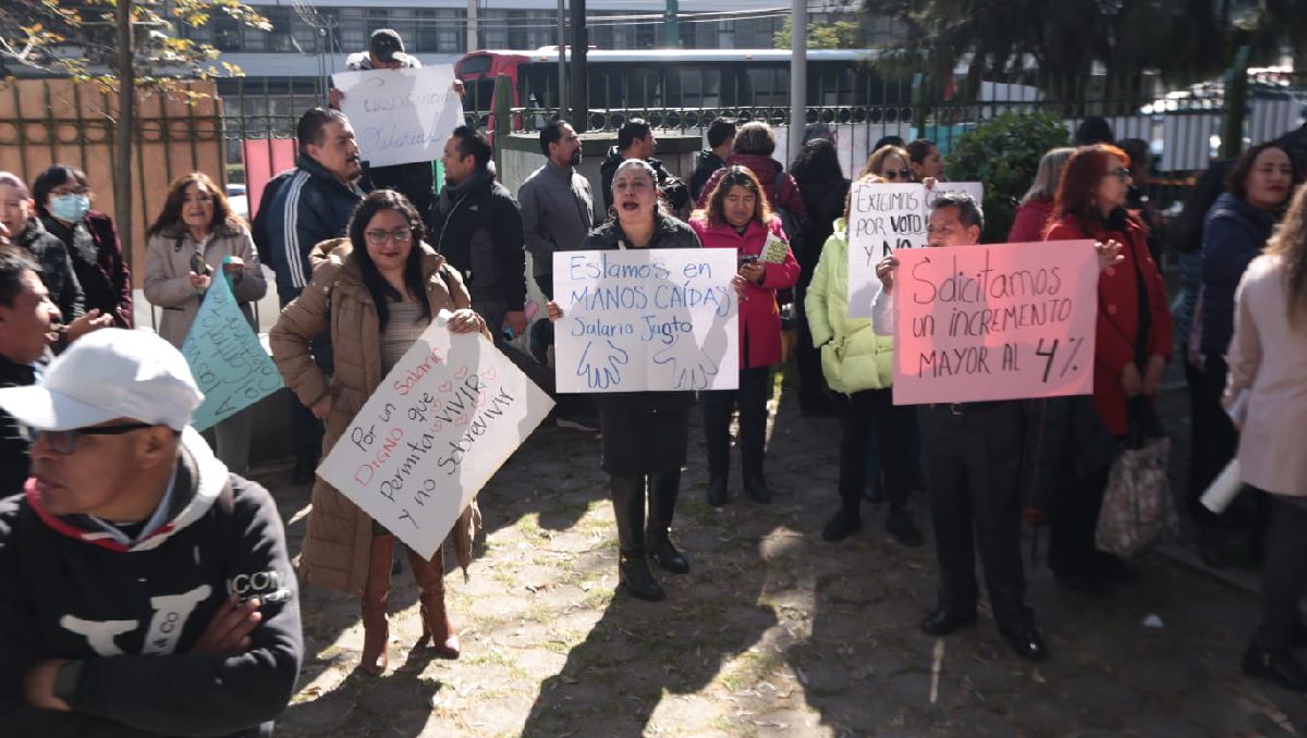 Las protestas de administrativos de la UAEMéx se realizan en la Preparatoria 5, Facultad de Química y Facultad de Medicina. Foto: (Tania Contreras)
