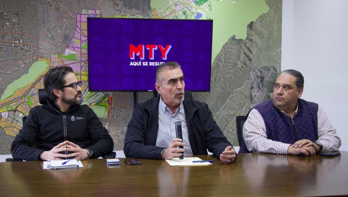 Rueda de prensa del municipio de Monterrey. | Especial