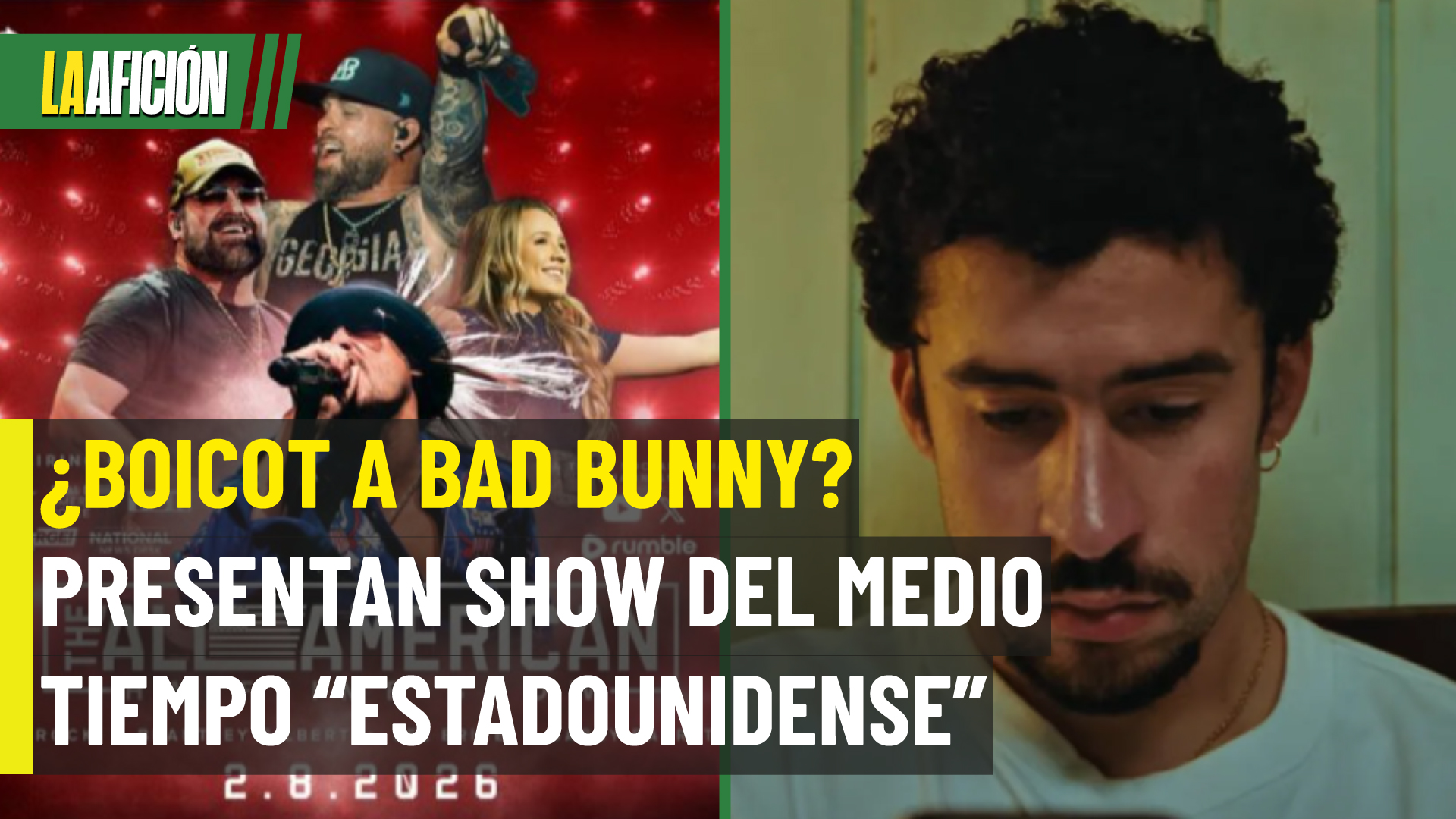 ¿Un show del medio tiempo "totalmente americano"? Anuncian show alternativo del Super Bowl LX