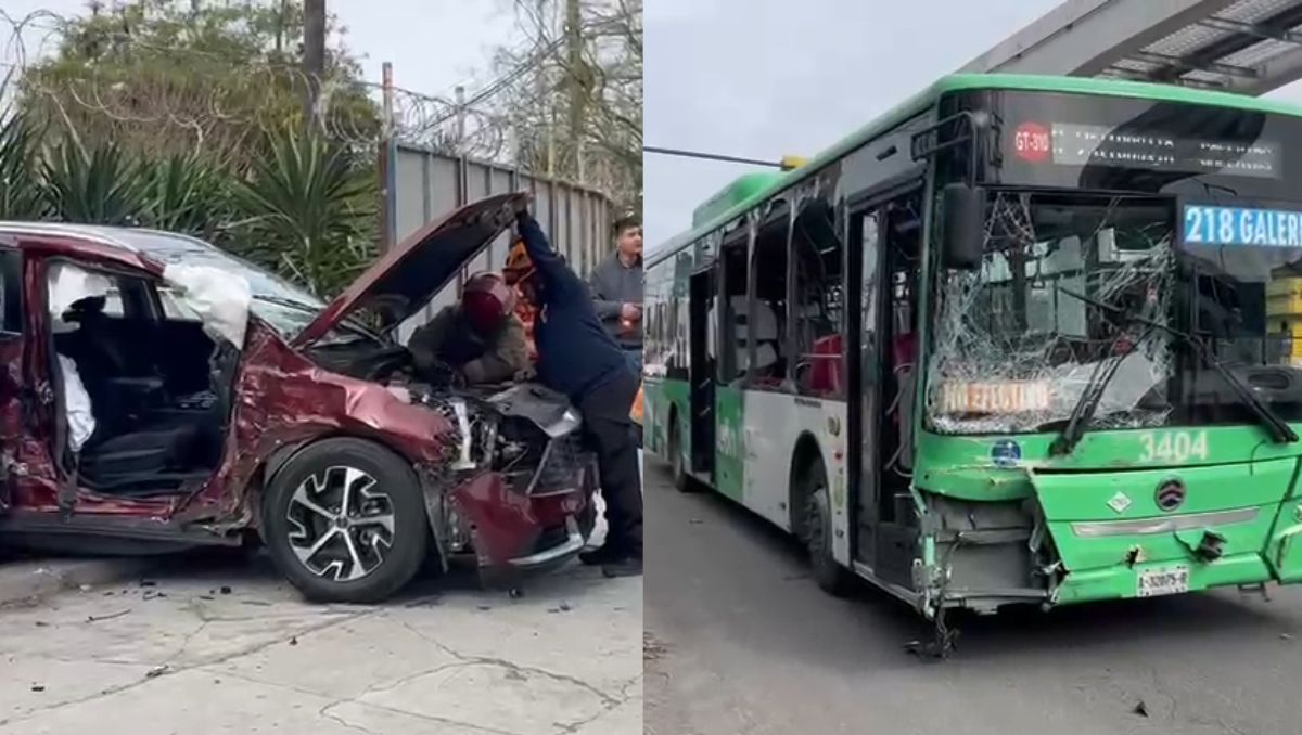 En el accidente participó una unidad de la ruta 218 Rosita-Galerías. | Especial