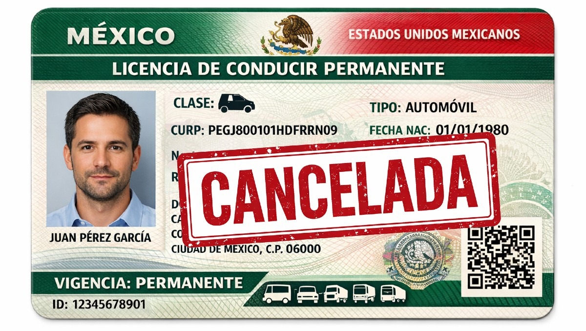 Cuidado. Éstas son las razones por las que te pueden CANCELAR tu licencia de conducir permanente en 2026