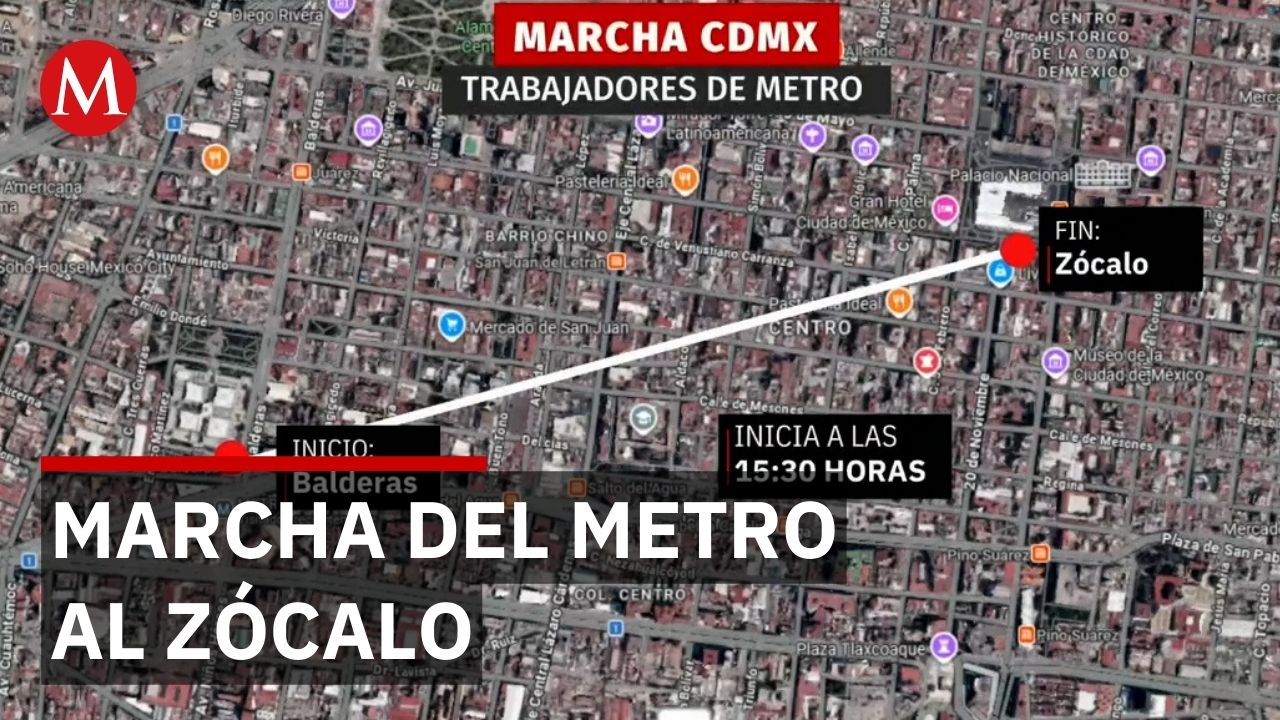 Trabajadores del Metro anuncian marcha al Zócalo de la CdMx