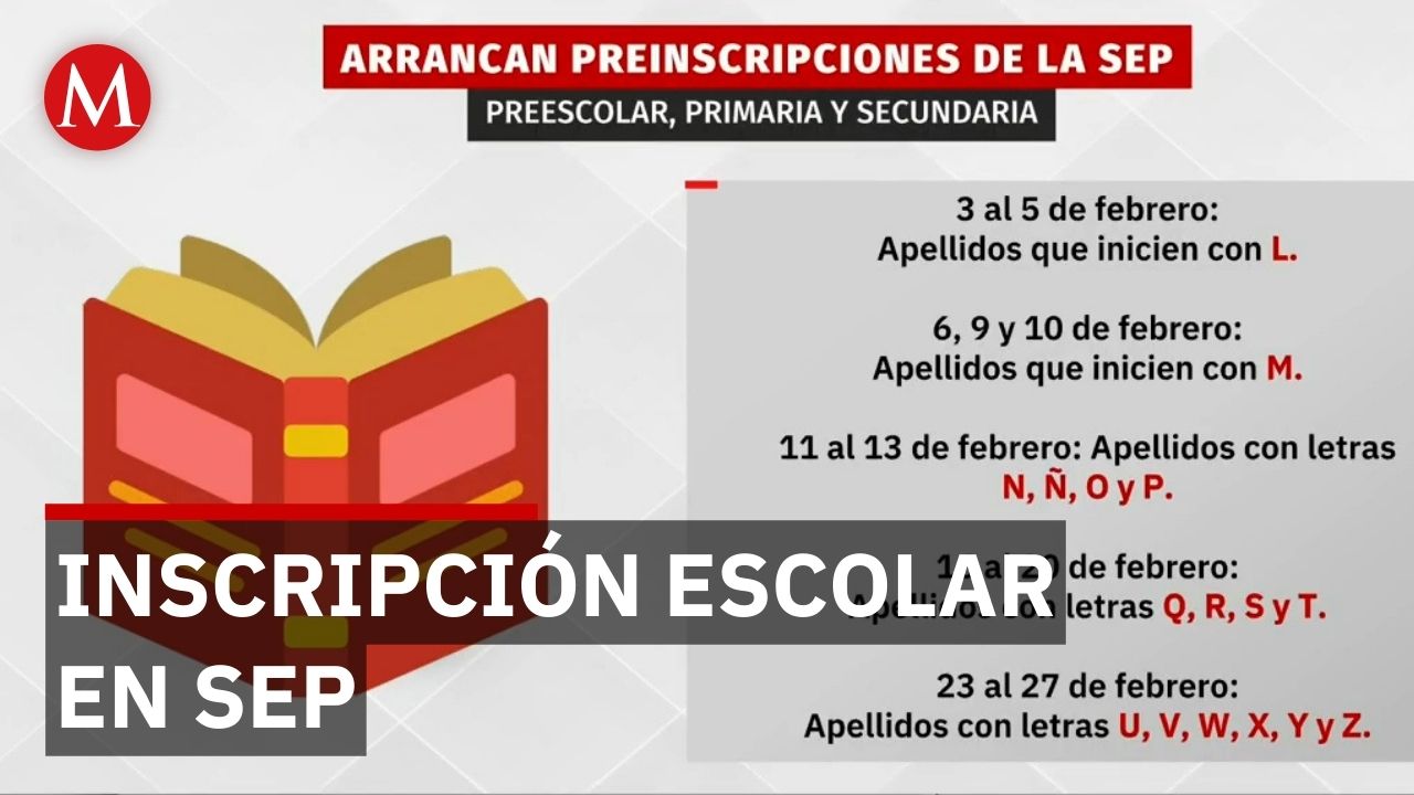 Convocatoria SEP 2026 para inscripción escolar con fecha límite 27 de febrero