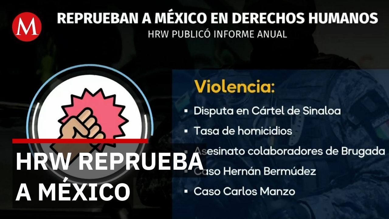 Human Rights Watch reprueba a México en seguridad por impunidad