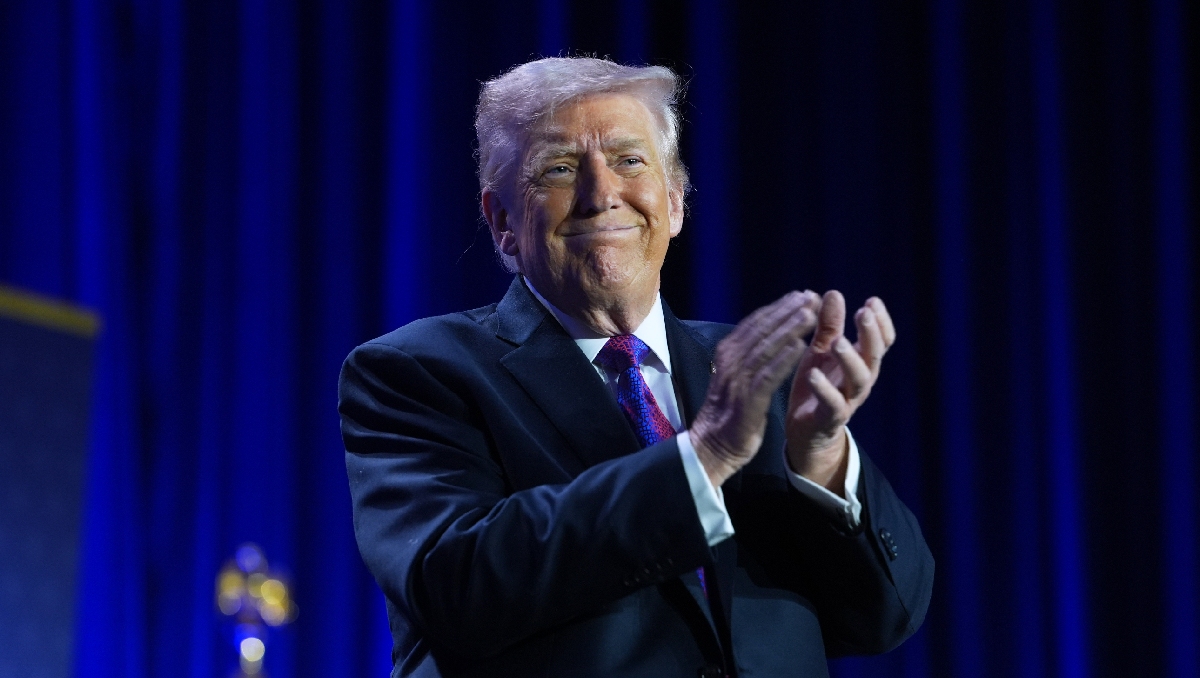El presidente Donald Trump durante el desayuno con líderes religiosos de este jueves en Washington. | AP