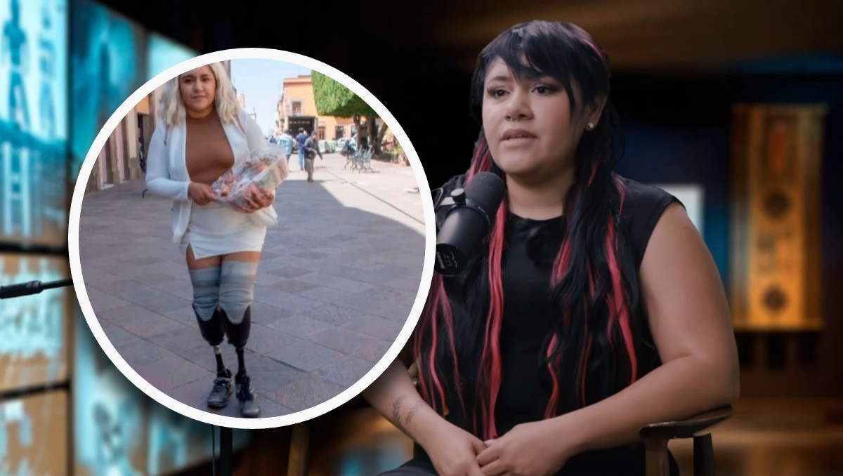 Vannesa narró como en un hospital de Querétaro perdió sus dos piernas tras retirarse el DIU. | FOTO. Captura de YouTube  pepe&chema podcast