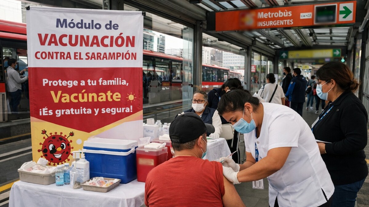 Confirmado. Estos son los módulos de vacunación contra el sarampión en Metrobús y Cablebús: estaciones y horarios