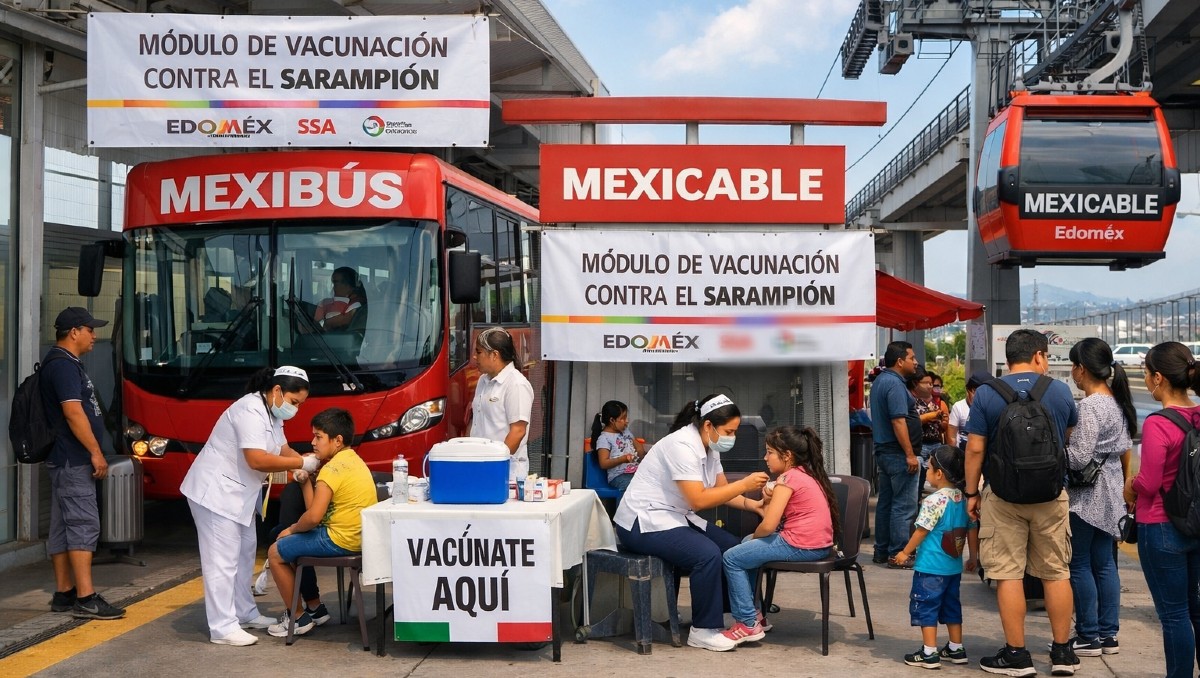 Aplicarán vacunas vs. Sarampión en Mexibús y Mexicable: ¿qué estaciones tendrán módulos? | HORARIOS