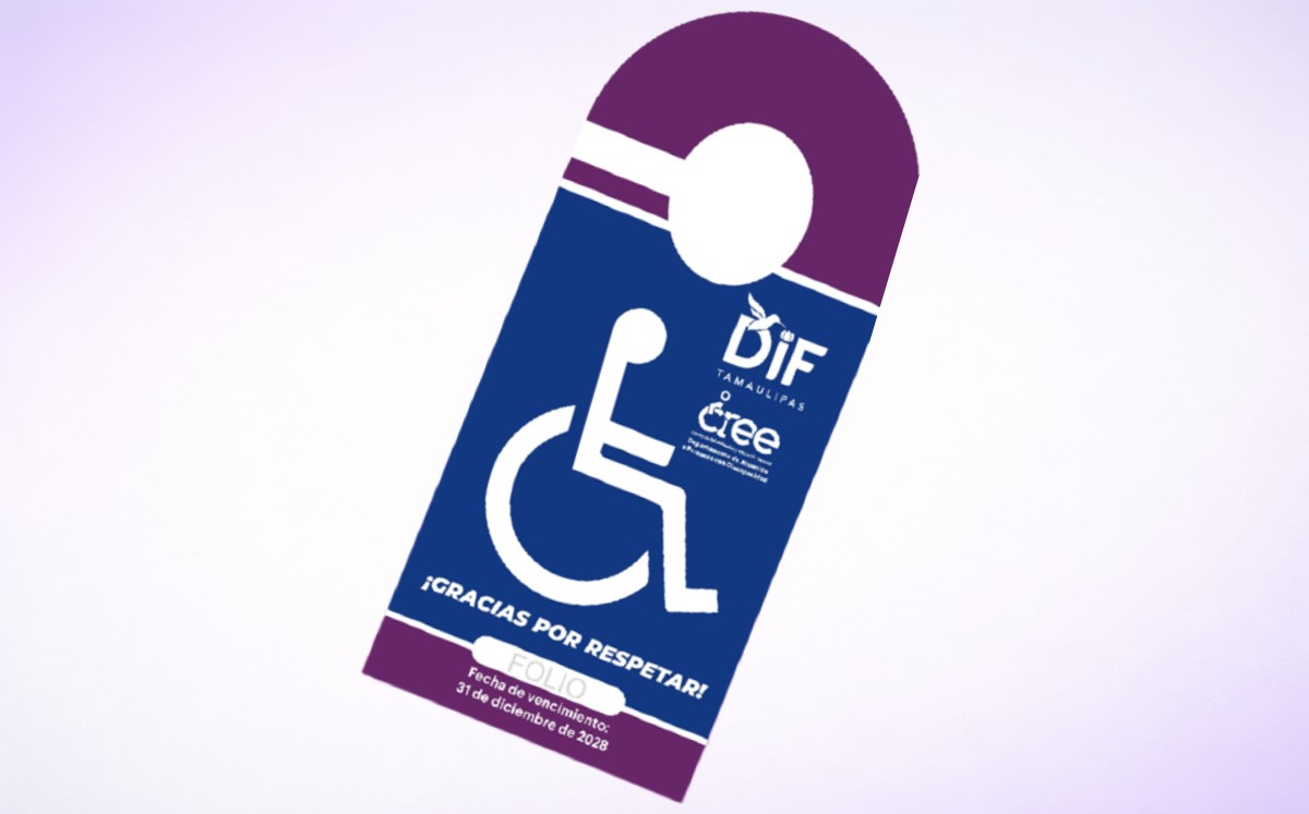 Tarjetón para discapacitados DIF Tamaulipas