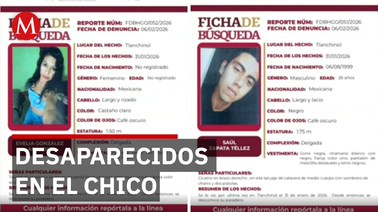 Buscan a Saúl y Evelia: Jóvenes desaparecidos en El Chico, Hidalgo
