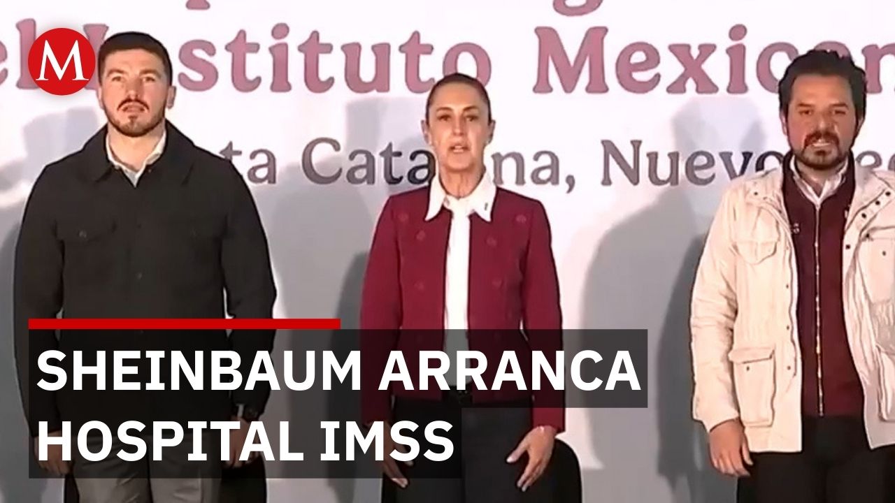 Claudia Sheinbaum arranca construcción de hospital del IMSS en Santa Catarina