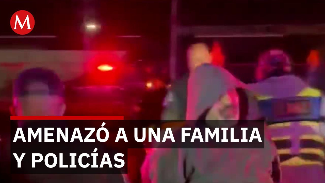 Detienen a sujeto armado tras encañonar a una familia y disparar contra oficiales en Aguascalientes