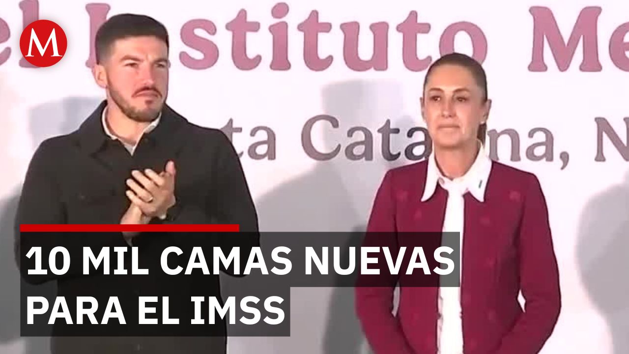 Desde Santa Catarina, Sheinbaum supervisa hospital y agradece a ingenieros militares