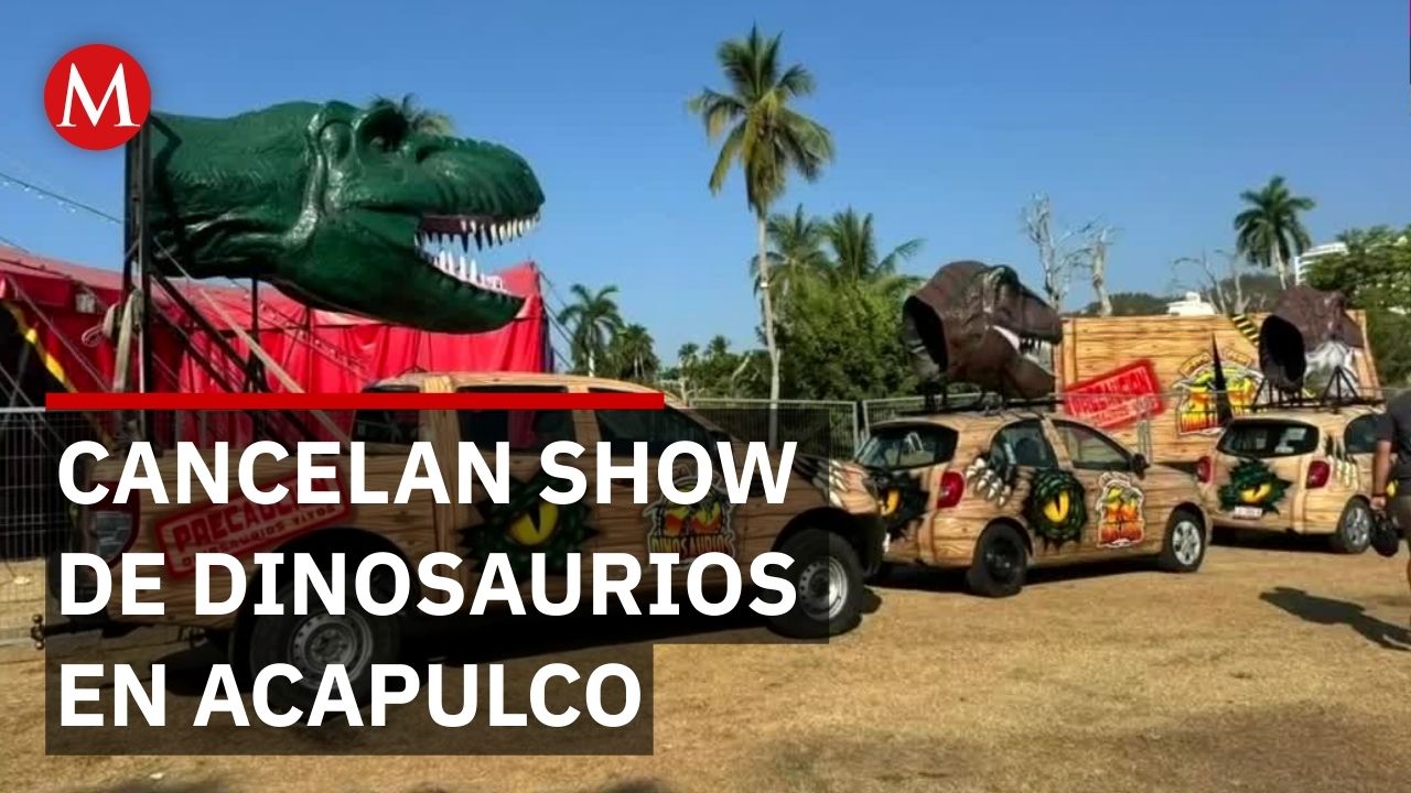 Trabajadores se manifiestan en Acapulco tras clausura de evento de dinosaurios