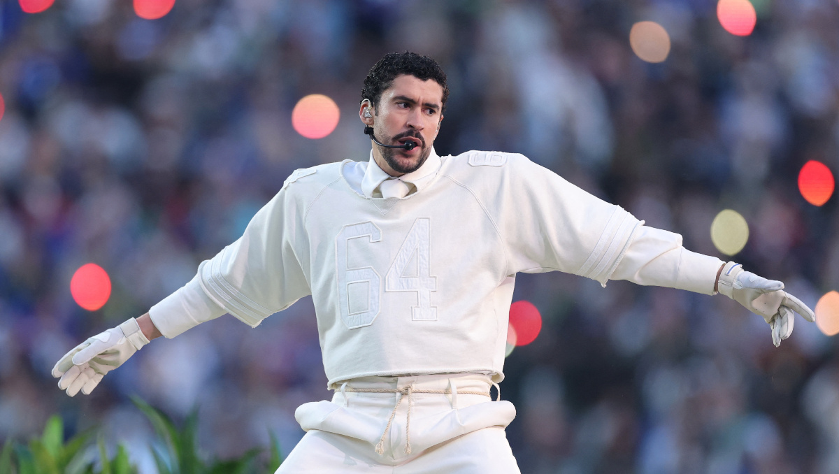 Bad Bunny fue acompañado por mariachi en el show del medio tiempo del Super Bowl | AFP