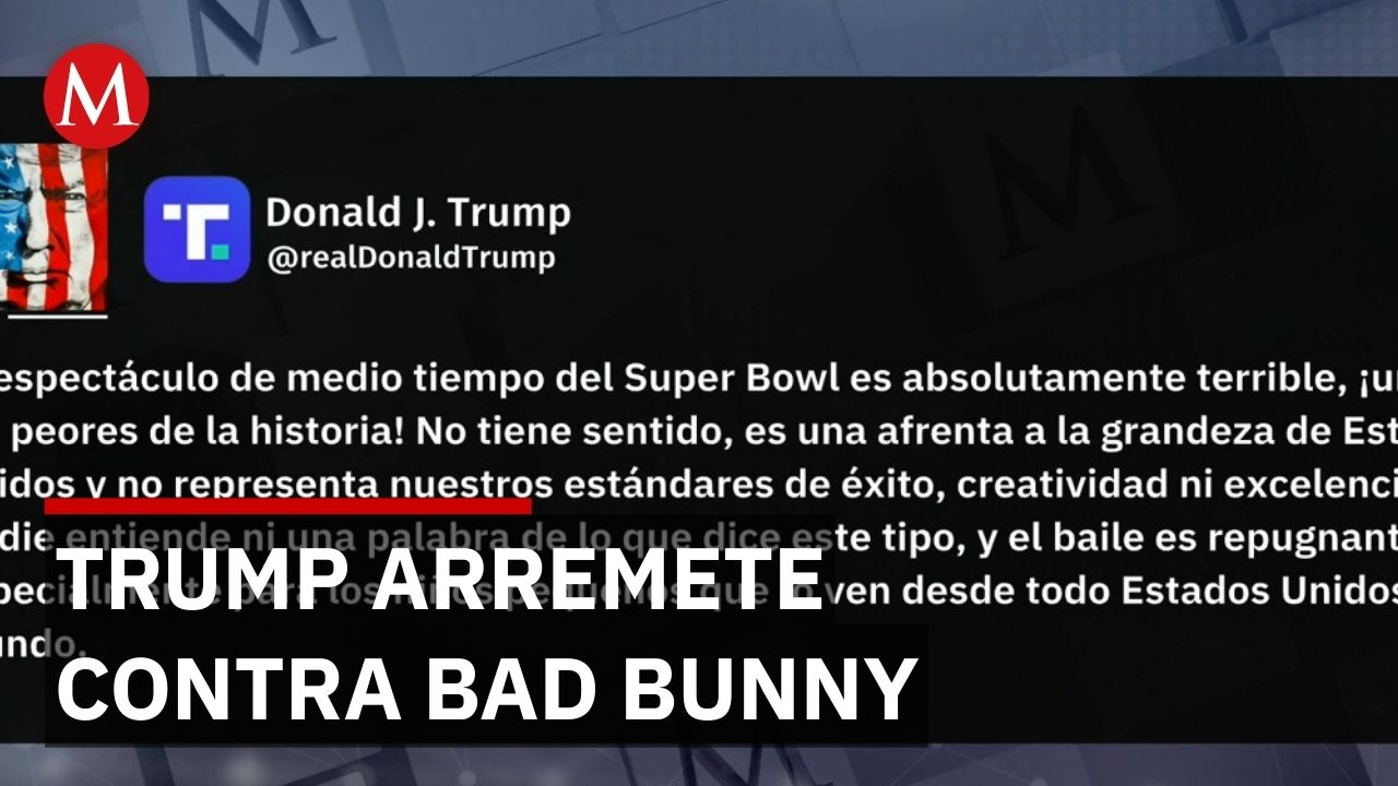 Donald Trump arremete contra el medio tiempo del Super Bowl de Bad Bunny