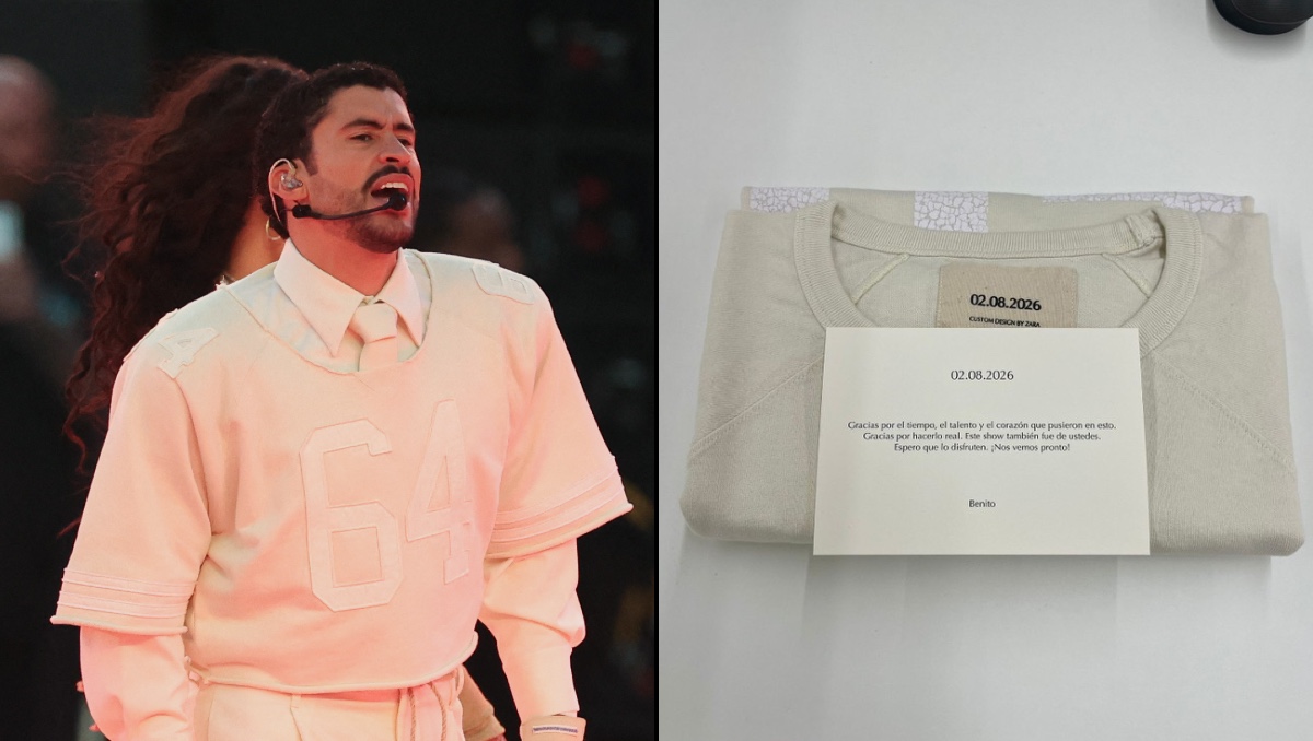 Bad Bunny vistió una prenda diseñada por Zara, una empresa de España  | AFP / ESPECIAL