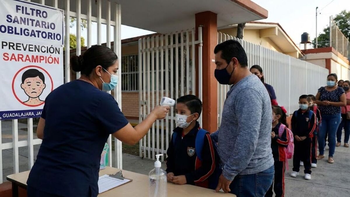Escuelas refuerzan protocolos por sarampión en Jalisco (Milenio IA)