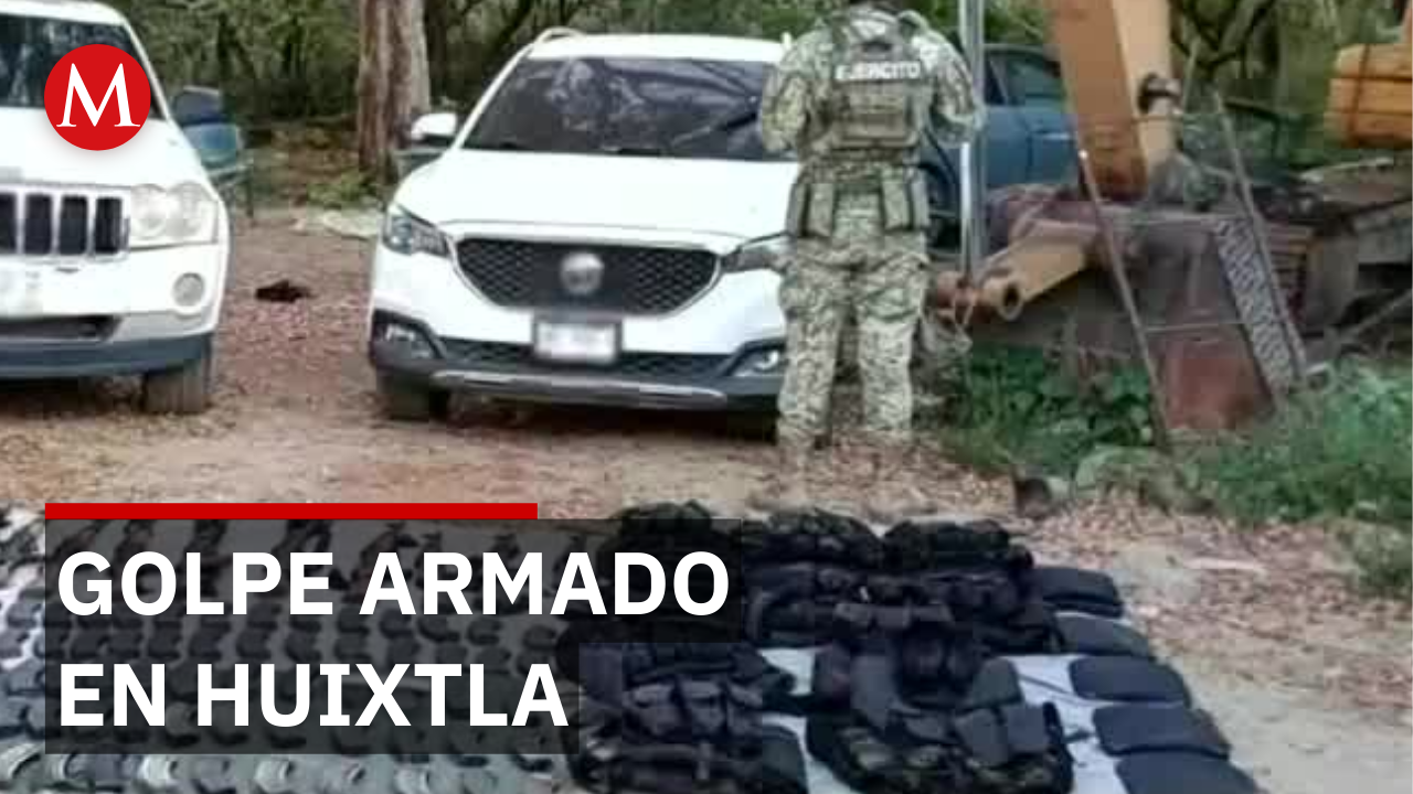 Golpe al crimen en Chiapas: aseguran arsenal de alto poder en Huixtla