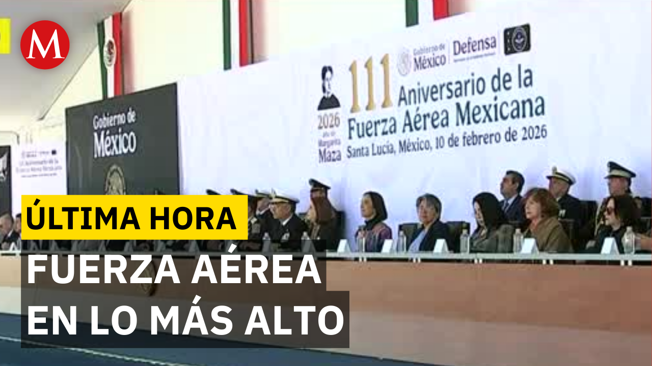 Así empezó la ceremonia del 111 aniversario de la fuerza aérea mexicana, Santa Lucía, Edomex