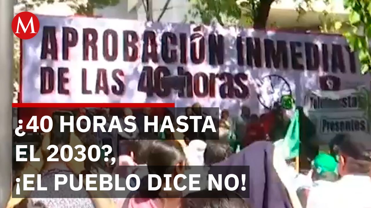 "¿Hasta el 2030?": Trabajadores protestan en el Senado contra el retraso de las 40 horas