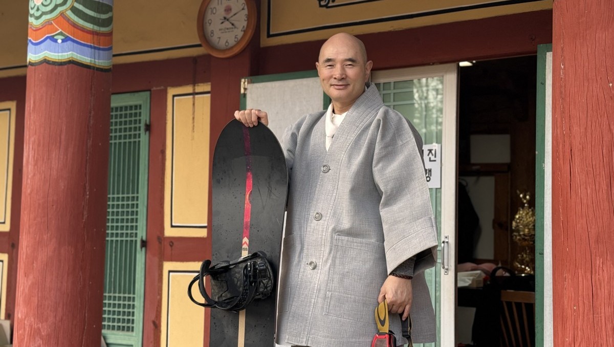 El monje budista del snowboard, el padre de las medallas de Corea del Sur