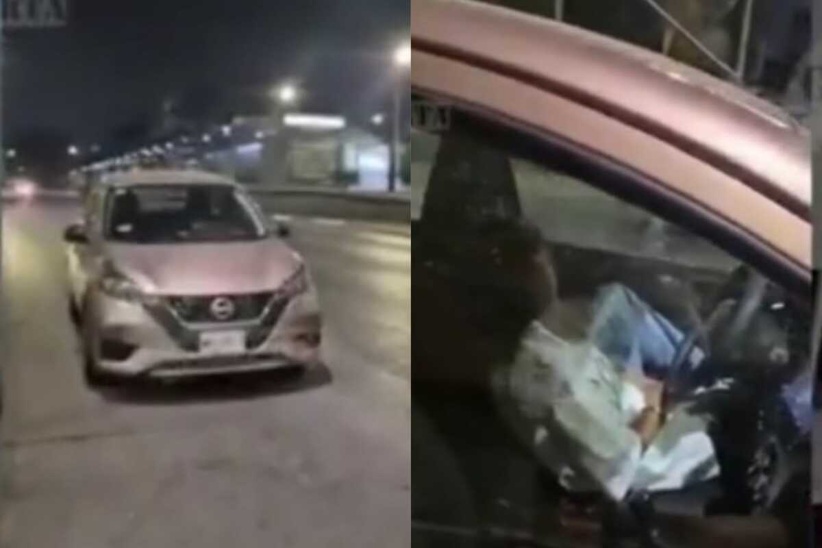 'Lady Bella Durmiente': Captan a mujer dormida mientras manejaba en Eje 1 Poniente | Video