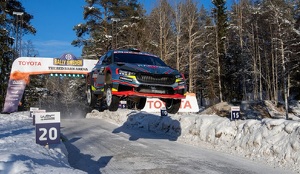 Miguel Granados, piloto mexicano, termina en el cuarto lugar del Rally de Suecia en el WRC campeonato Mundial de Rallies