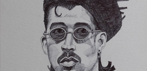 Fragmento del retrato de Bad Bunny. (Cortesía: Rocío Hoffmann)