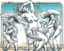 Ex libris: El cuerpo amado. Ilustración del artista visual Eko.