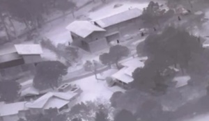 Imagen tomada desde un dron de las cabañas donde se ocultaba El Mencho, líder del CJNG
