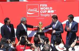 El trofeo de la Copa Mundial de Futbol 2026 llegó al AIFA