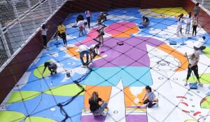 El Voluntariado ÁO ha entregado cuatro canchas de las 28 que serán intervenidas. Foto: (Especial)