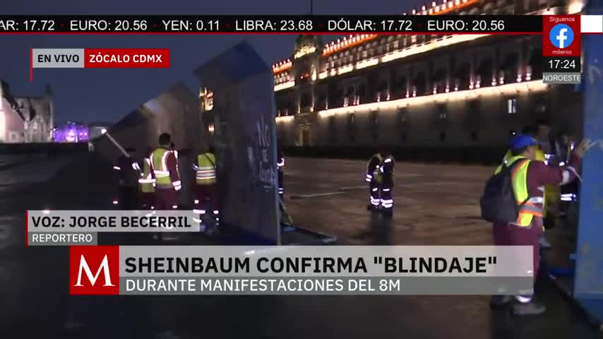 Comenzó la colocación del blindaje en CdMx para el '8M' | Jaime Núñez, 5 de marzo de 2026