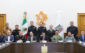 Gerardo Escamilla se reúne con Omar García Harfuch y la SEDENA para coordinar los operativos de seguridad y movilidad de cara a la Copa del Mundo en Monterrey.