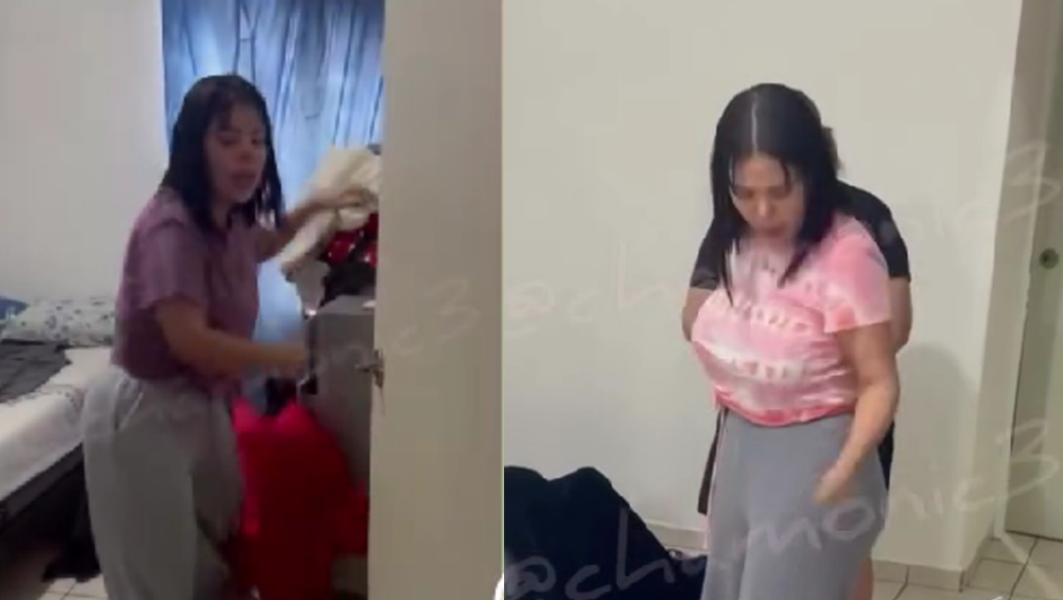 En uno de los videos se puede ver a Fernanda Redondo amenazando con clavarse un objeto en la pierna.