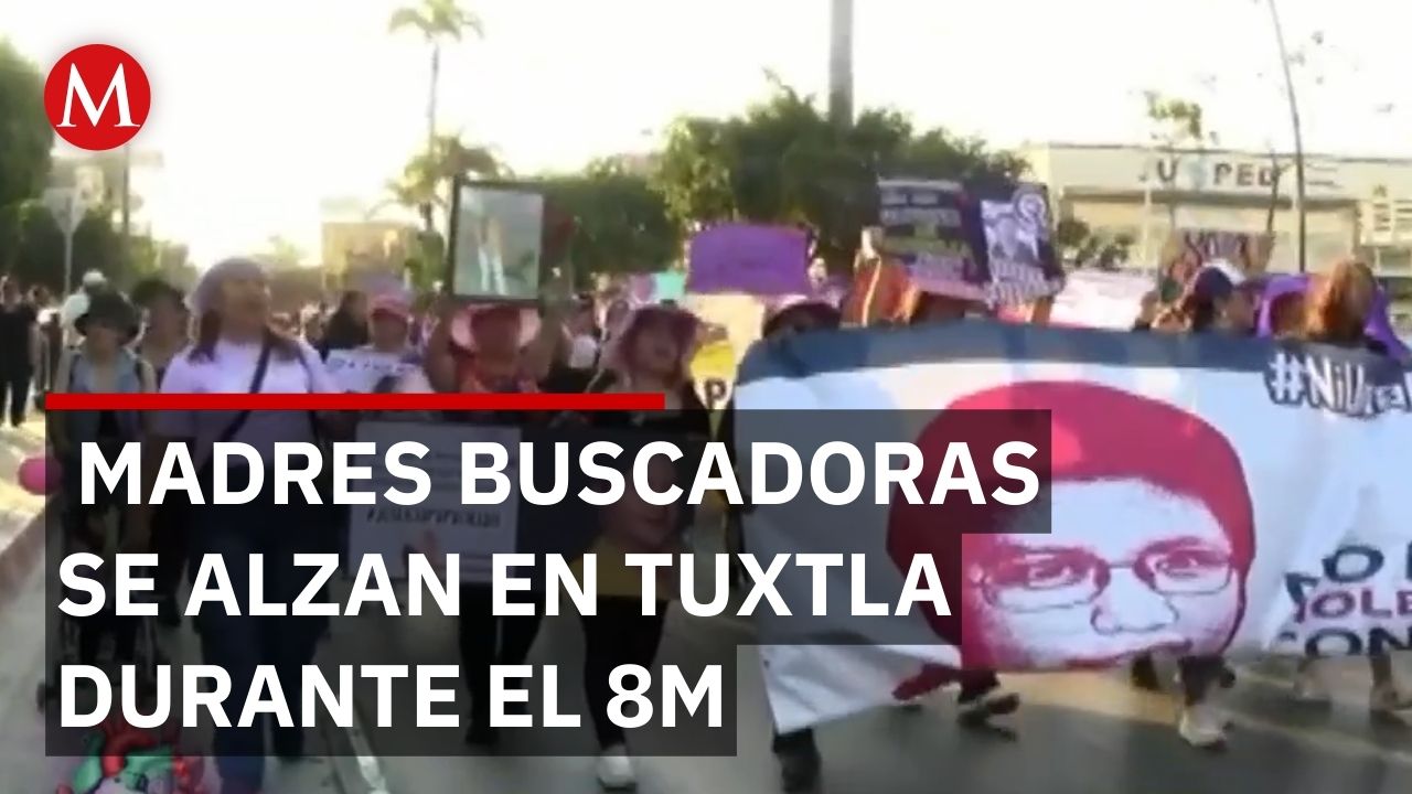 Madres buscadoras y mujeres indígenas se unen en el 8 de marzo en Chiapas