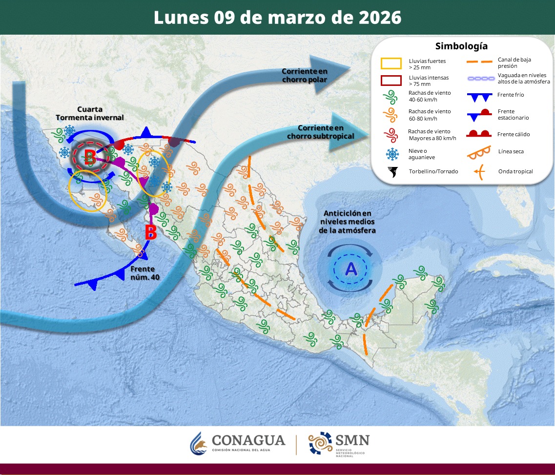 Cuarta tormenta invernal en México | SMN Conagua