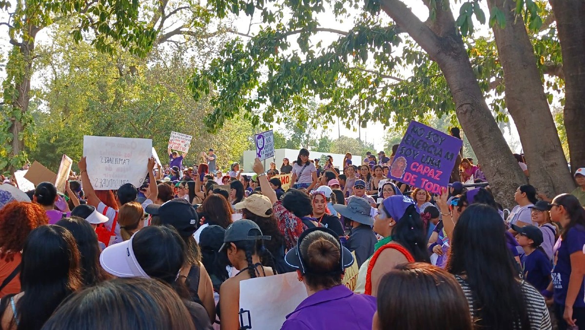 Cerca de 600 mujeres se manifestaron en Ciudad Victoria. (Antonio Hernández)