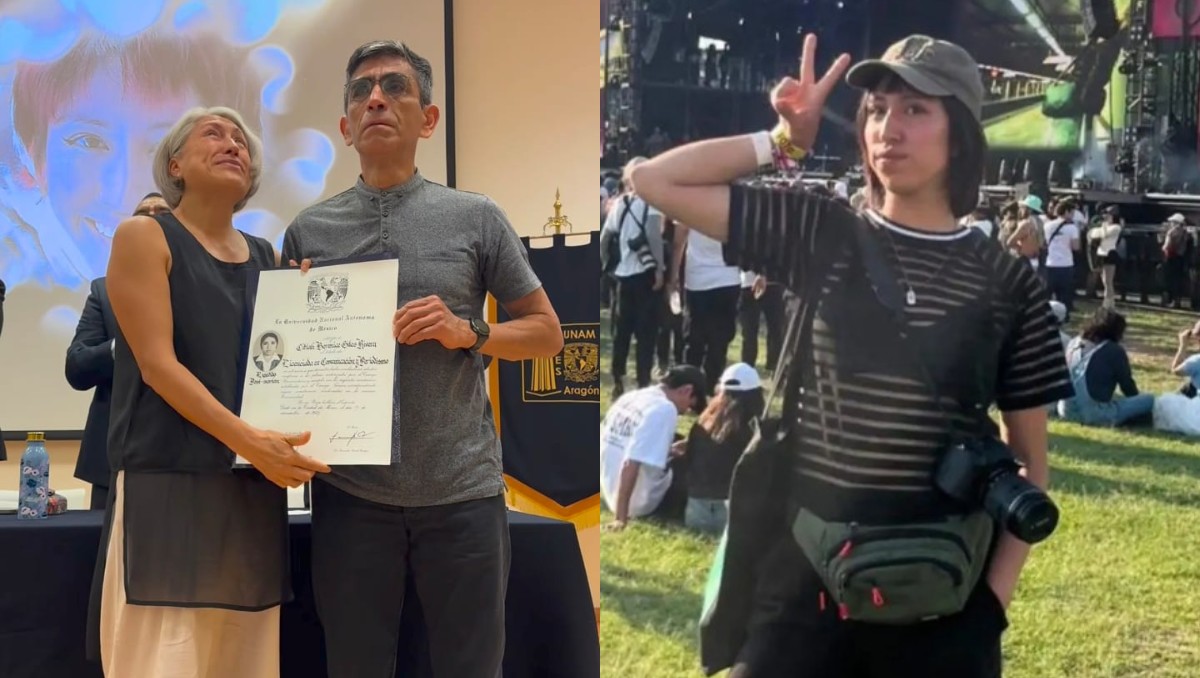 Los padres de la joven recibieron el documento profesional. | Foto: Especial