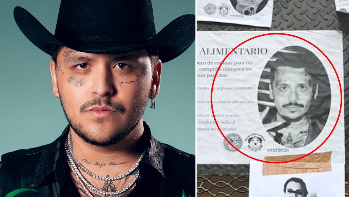 Christian Nodal aparece en tendedero de deudores alimentarios en CDMX