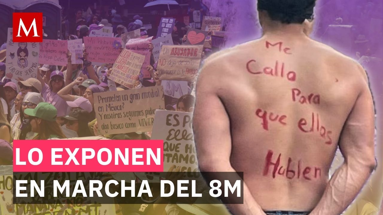 Hombre pasó de "aliado" en marcha del 8M a ser expuesto en plena protesta