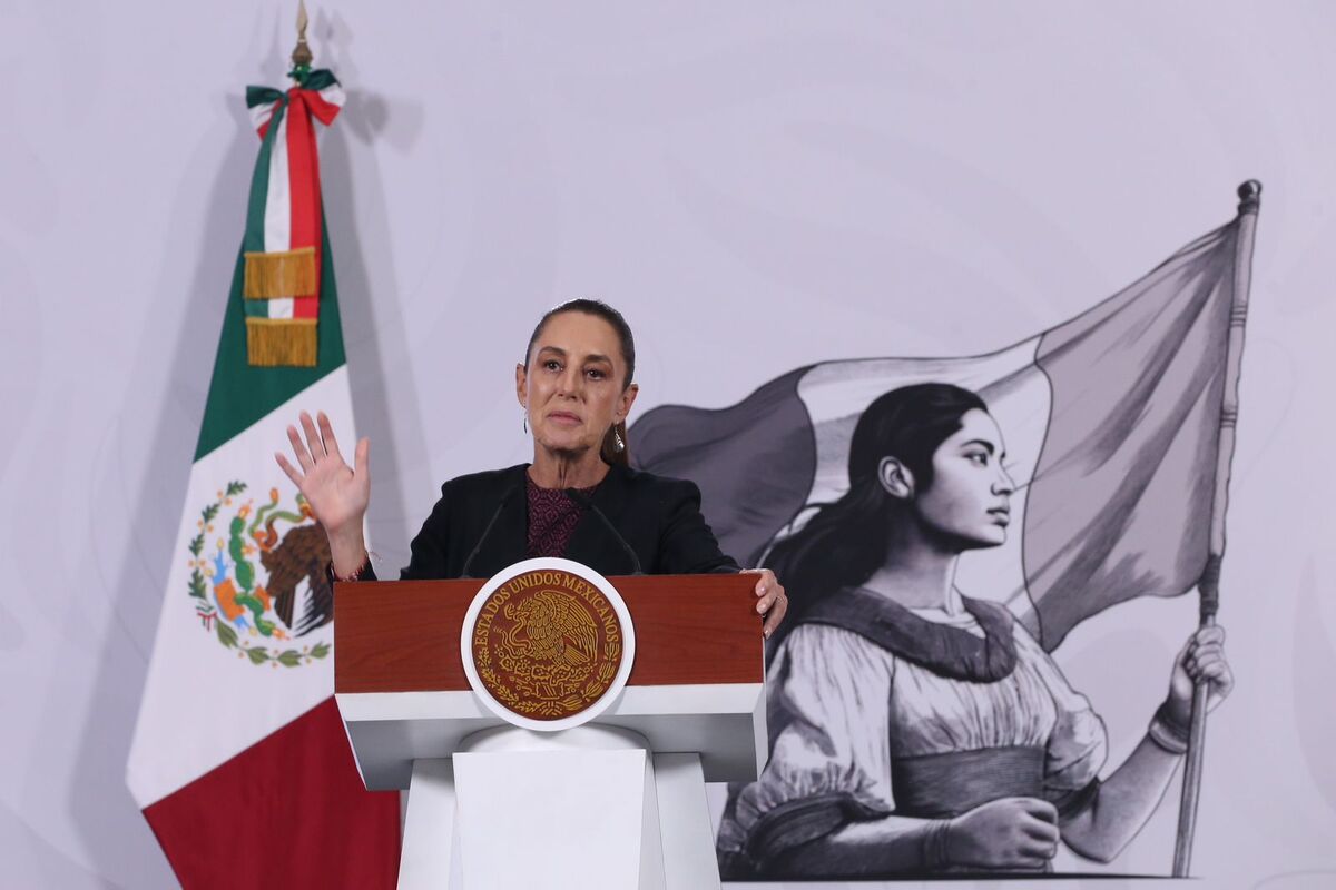 La presidenta Claudia Sheinbaum en Palacio Nacional. |  Foto: Ariana Pérez