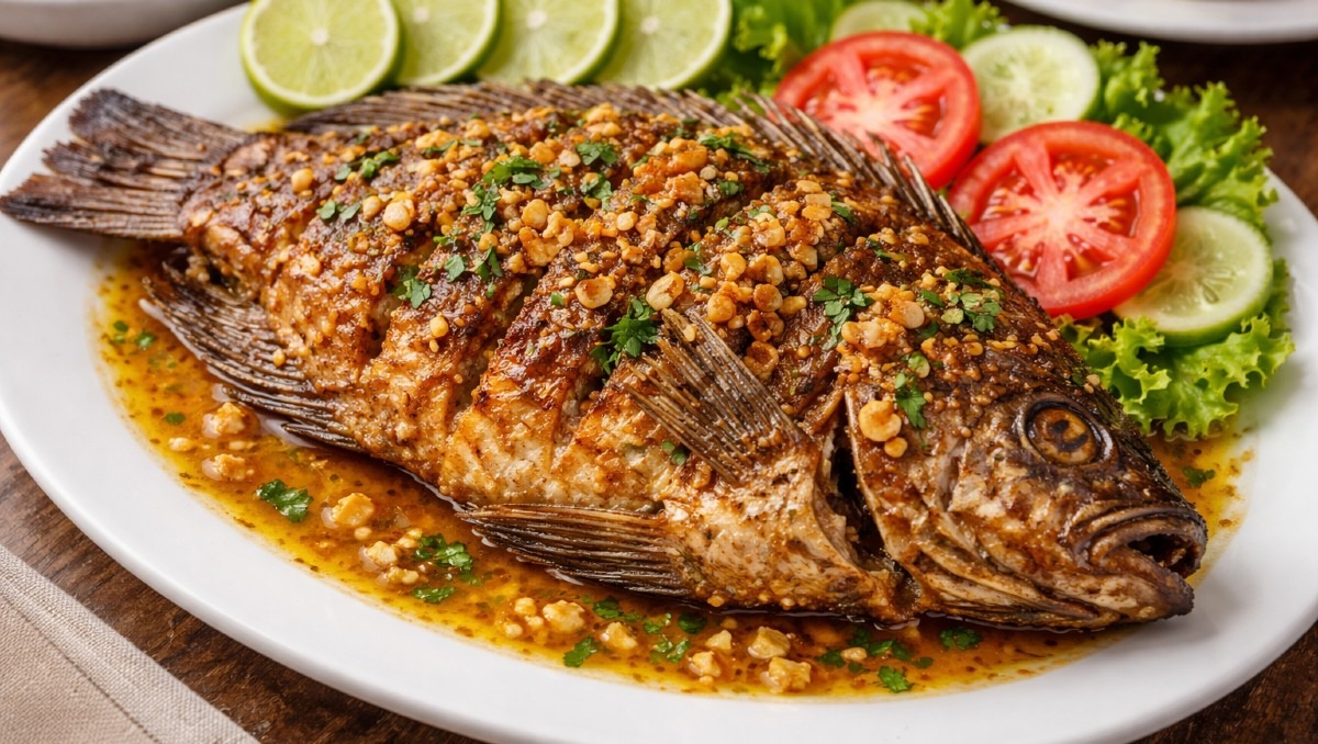 Receta fácil de mojarra al mojo de ajo para Cuaresma | IA Discover