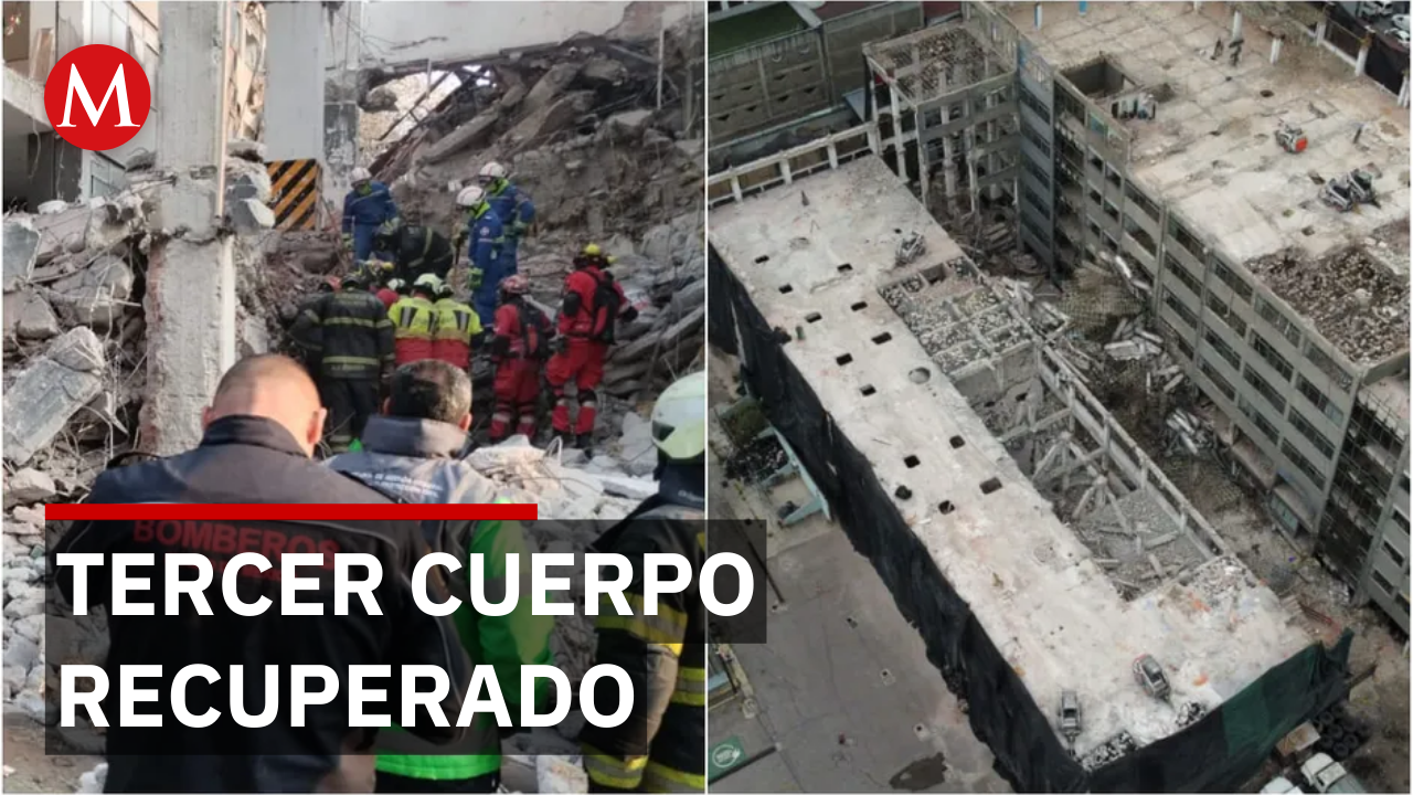 Recuperan tercer cuerpo tras derrumbe de edificio en San Antonio Abad